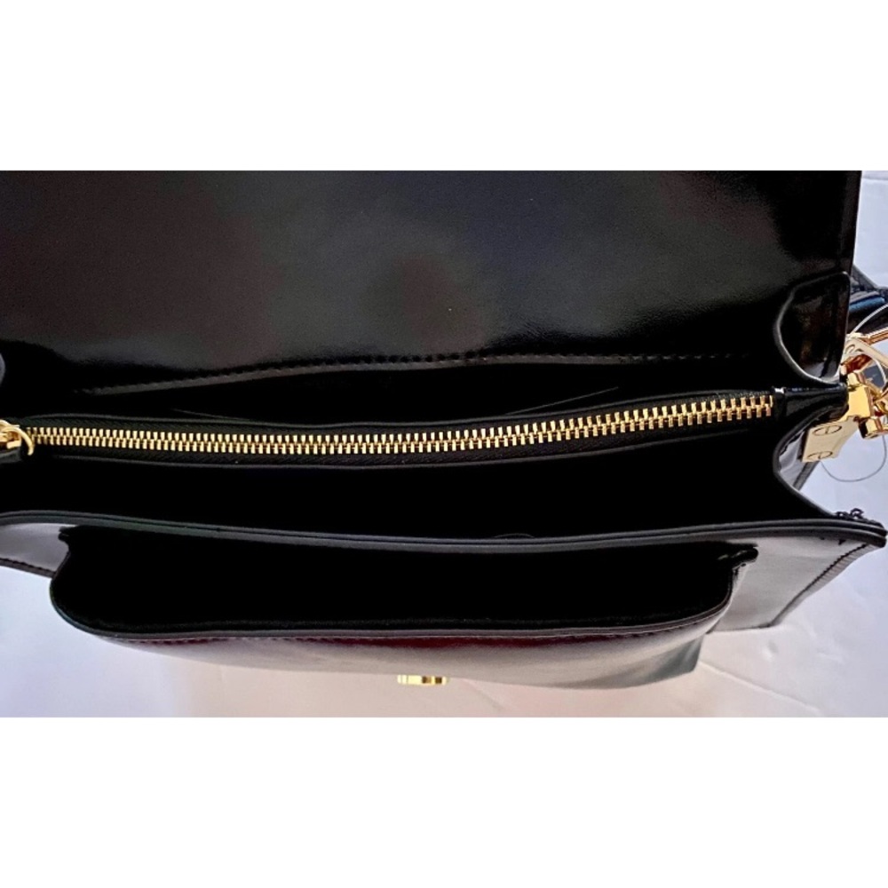 Rachel Zoe Black Shoulder Crossbody Bag with Gold Hardware and Bag Hook NEW NWT - Picture 6 of 7